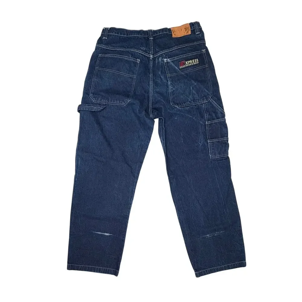 Brooklyn‎ Xpress Vintage Carpenter Blue Jeans 40 Baggy Hip Hop Y2k Hipster